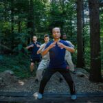 Doing Qi Gong with my master & coach